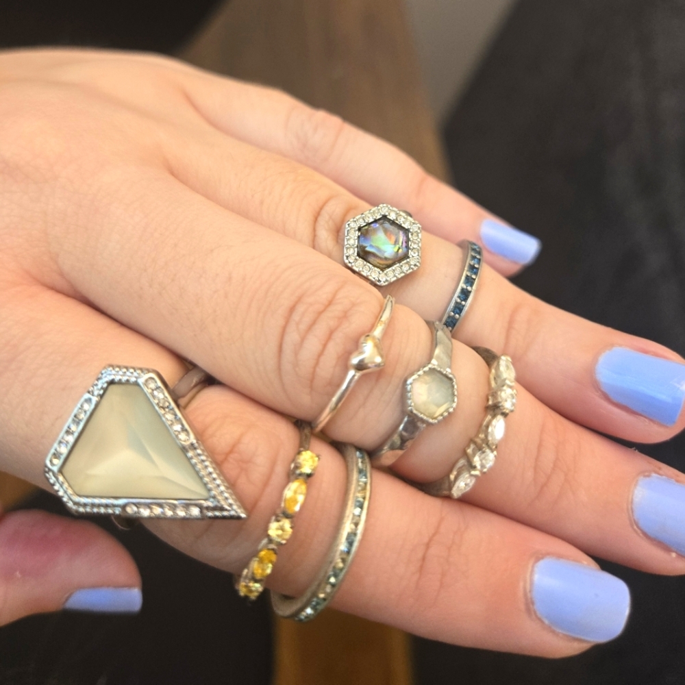 Assorted Trendy Ring Bundle Sz 8.5-9